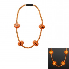 LED Light Up Halloween Pumpkin Lantern Necklace